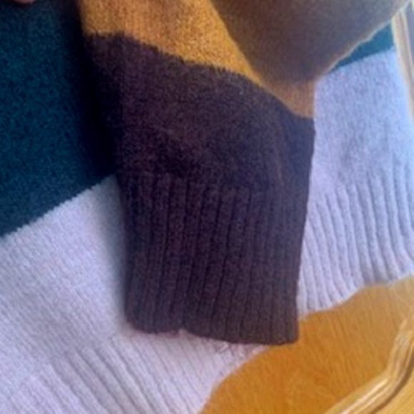 Philosophy Acrylic Blend Pullover Knit Sweater Striped Turtleneck Size M - Picture 3 of 5